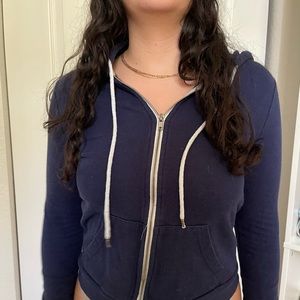 Blue forever 21 hoodie zip up.